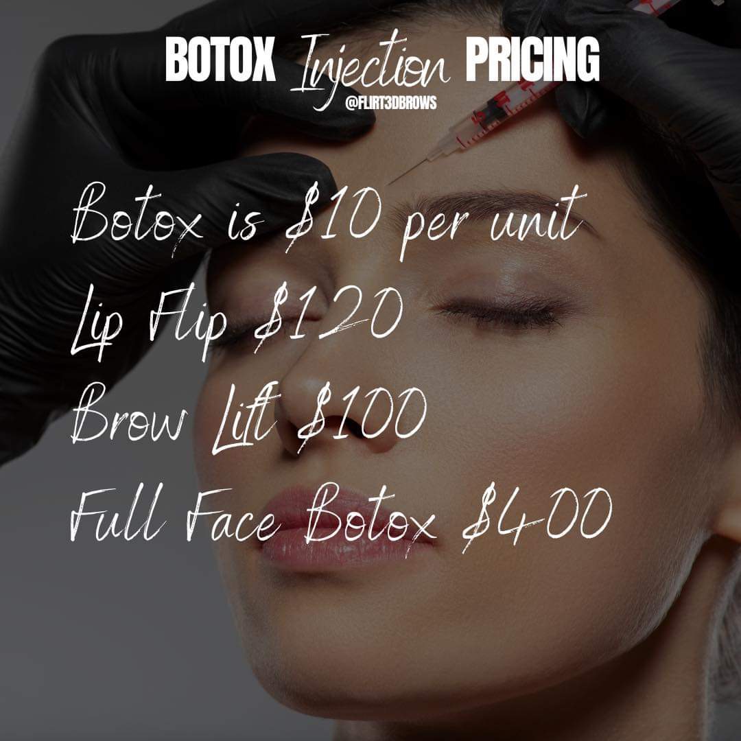 botox pricing flirt beauty