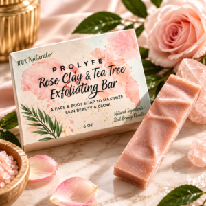 Rose Clay & Tea Exfoliating Bar by Prolyfe Nontoxic Skincare